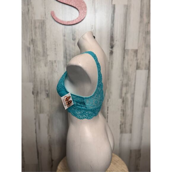 Smart & Sexy Lace Bralette Turquoise Blue Size Small - Picture 3 of 8